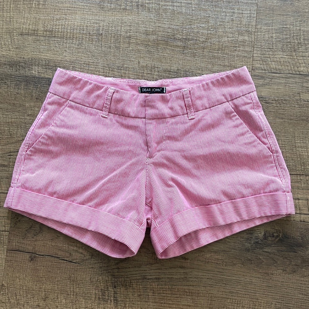 Dear John American classic pin stripe shorts size 27 stretchy rn#142819